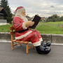Outdoor - Deko Weihnachtsmann mit Buch gross für Draussen