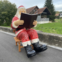 Outdoor - Deko Weihnachtsmann mit Buch gross für Aussen