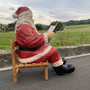 Outdoor - Deko Weihnachtsmann mit Buch gross für Draussen