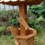 Zierbrunnen aus Holz als Gartendeko, 121cm hoch 4