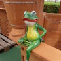 Lustige Froschfigur sitzend, als Gartendeko, 31 cm hoch