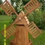 Windmühle für Garten mit Solar, 87cm, achteckig 3